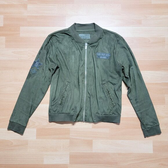 Hard Rock Cafe Velvet Bomber Jacket | Size: Small - Picture 2 of 13